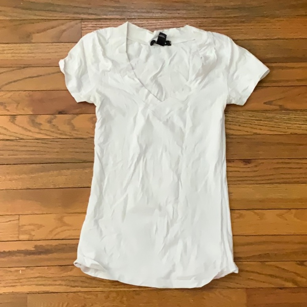 Basic White V-Neck Tee